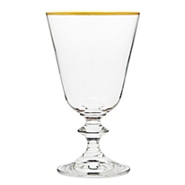Gold Banded All Purpose Wine Glass