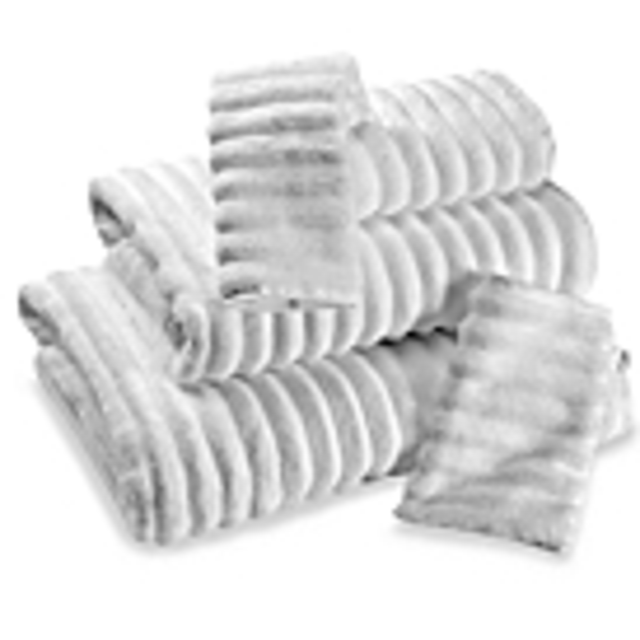 Turkish Ribbed Bath Towel Collection-White