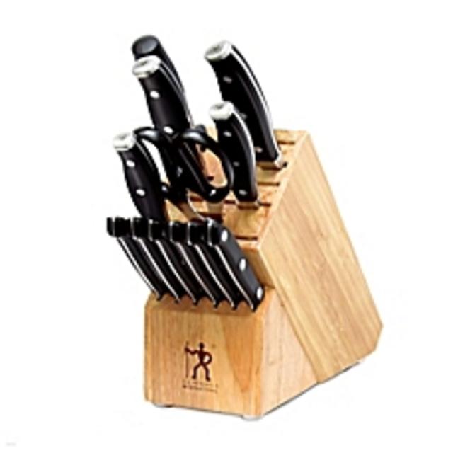 J.A. Henckels International Forged Elite 15-Piece Knife Block Set-Black