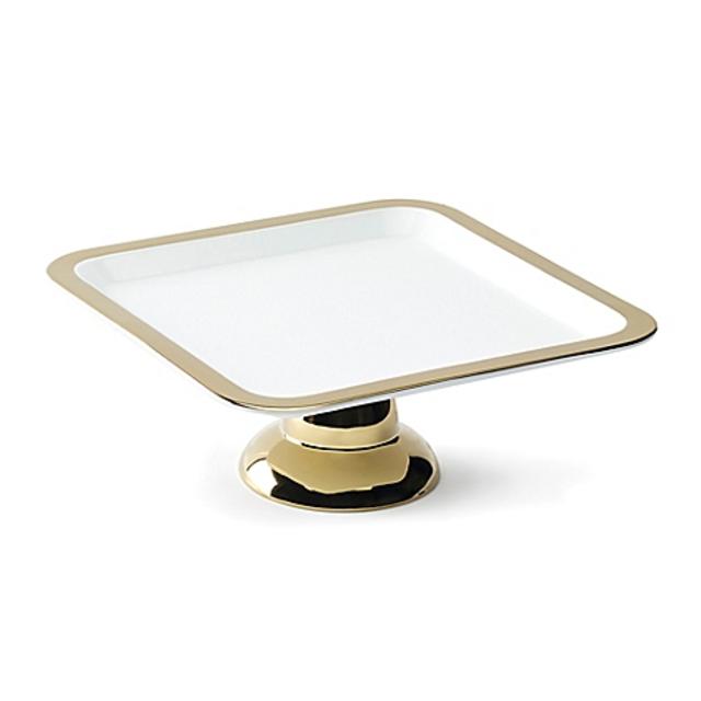 Studio TU® by Tabletops Unlimited® Oro Collection Cake Plate in Gold