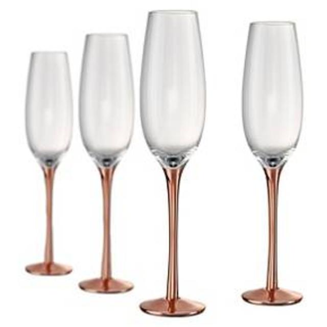 Artland® Coppertino 4pc Champagne Flutes Copper