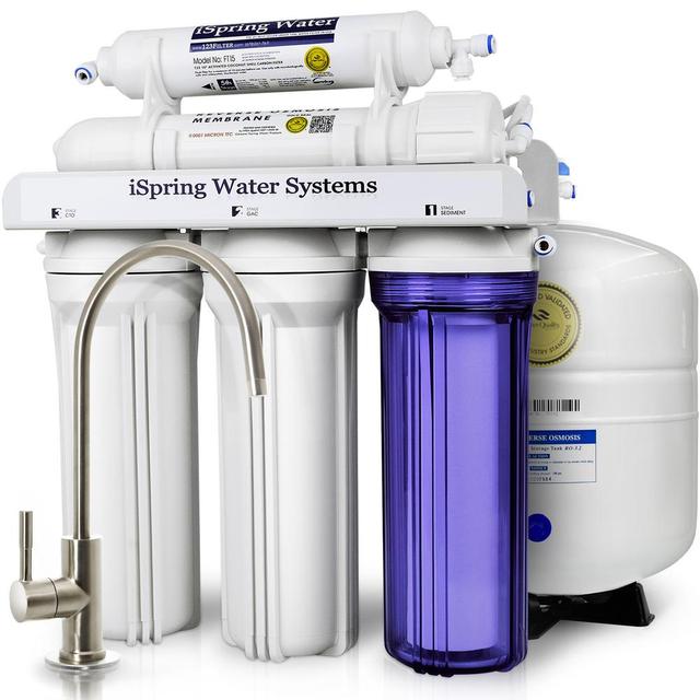 5-Stage Under-Sink Reverse Osmosis Water Filter with Brushed Nickel Faucet