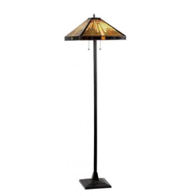 Chloe Lighting Chloe Tiffany Style Mission Design 2-light Dark Antique Bronze Floor Lamp