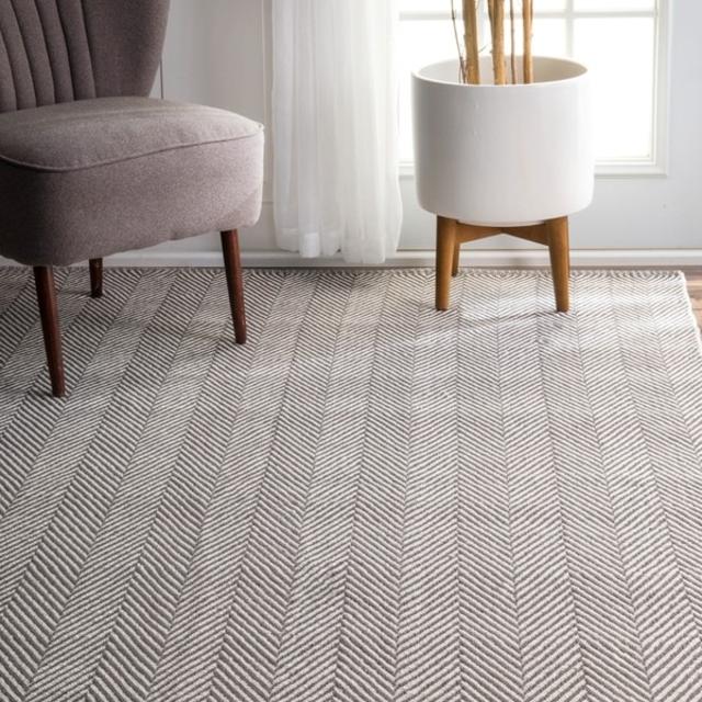 nuLOOM Handmade Flatweave Herringbone Chevron Cotton Rug (8' x 10')