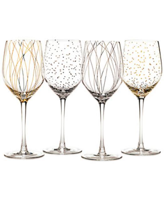 Cheers Party Wine Glasses, Set of 4 - A Macy's Exclusive
