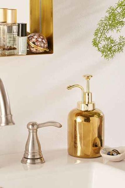 Lily soap dispenser in Gold