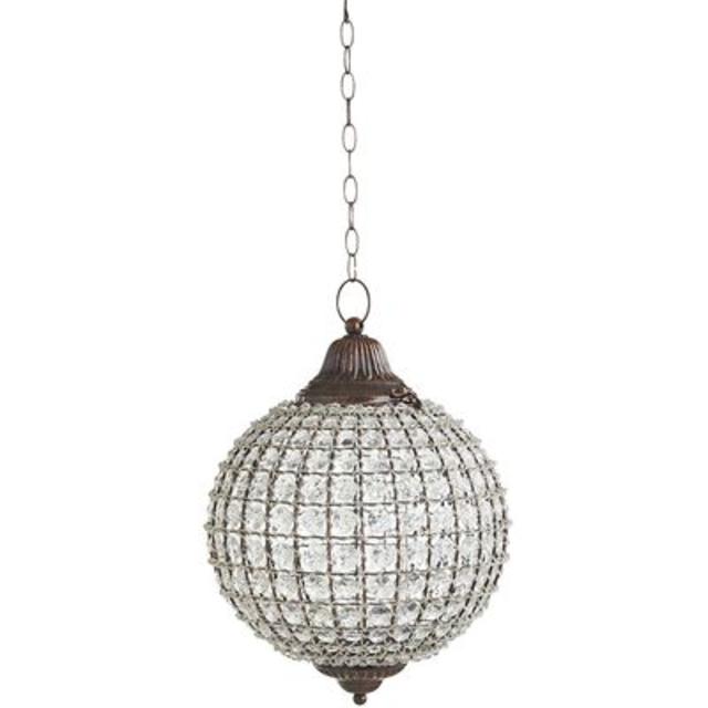 Gem Round Hanging Lantern - Clear
