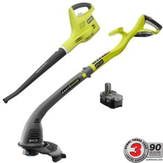 ONE+ 18-Volt Lithium-Ion String Trimmer/Edger and Blower/Sweeper Combo Kit
