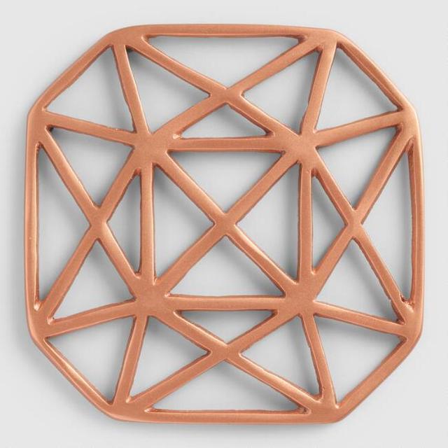 Copper Geo Trivet
