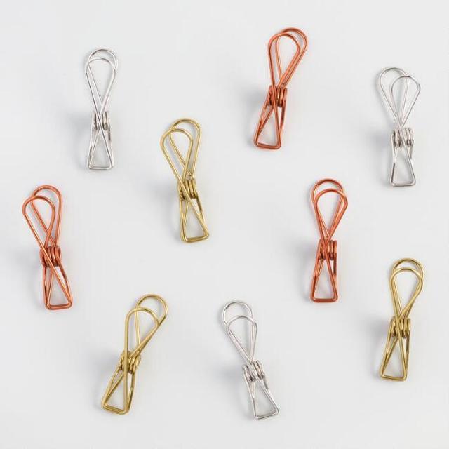 Vintage Style Wire Bag Clips 9 Count