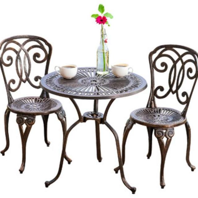 Budapest Outdoor 3pcs Cast Aluminum Bistro Set
