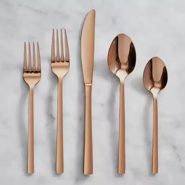 Ammons 20 Piece Flatware Set, Service for 4 in Copper