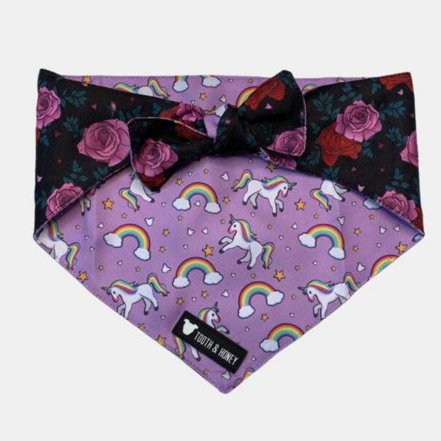 Floral Unicorn Reversible Bandana