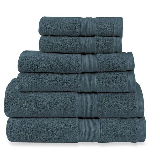 Wamsutta® Icon PimaCott® 6-Piece Bath Towel Set in Steel Blue