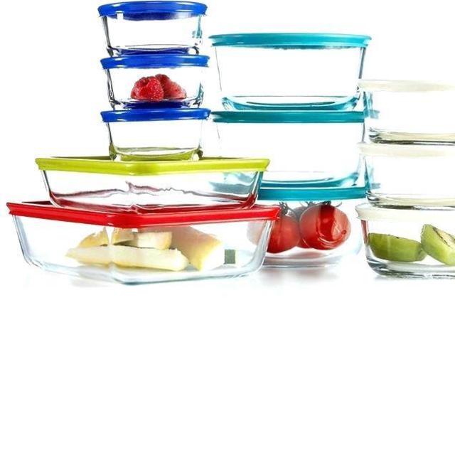 Snapware 18-piece Pyrex Glass Food Storage Set (Purple & Blue)