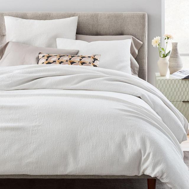 Silky TENCEL™ & Cotton Matelasse Duvet Cover & Shams