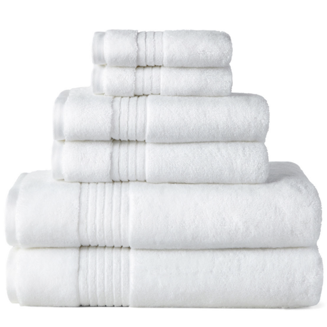 Liz Claiborne Signature Plush Bath Hand Towel- WHITE