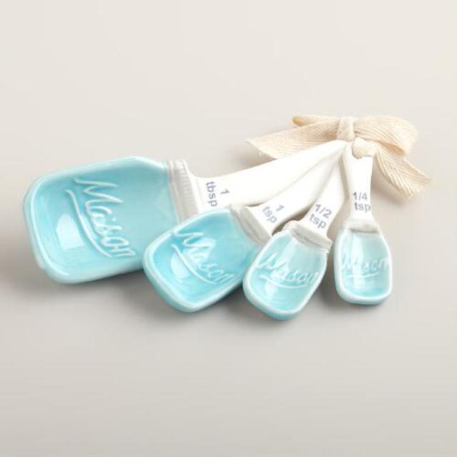 Mason Jar Ceramic Measuring Spoons