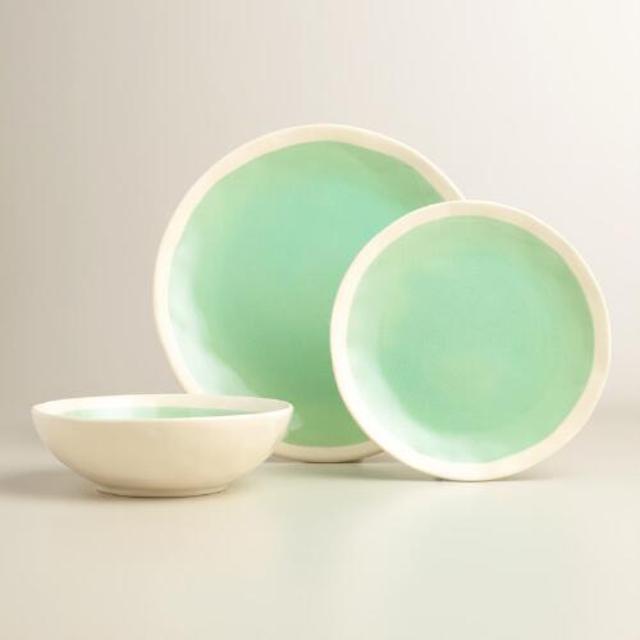 Aqua Henley Dinnerware Collection
