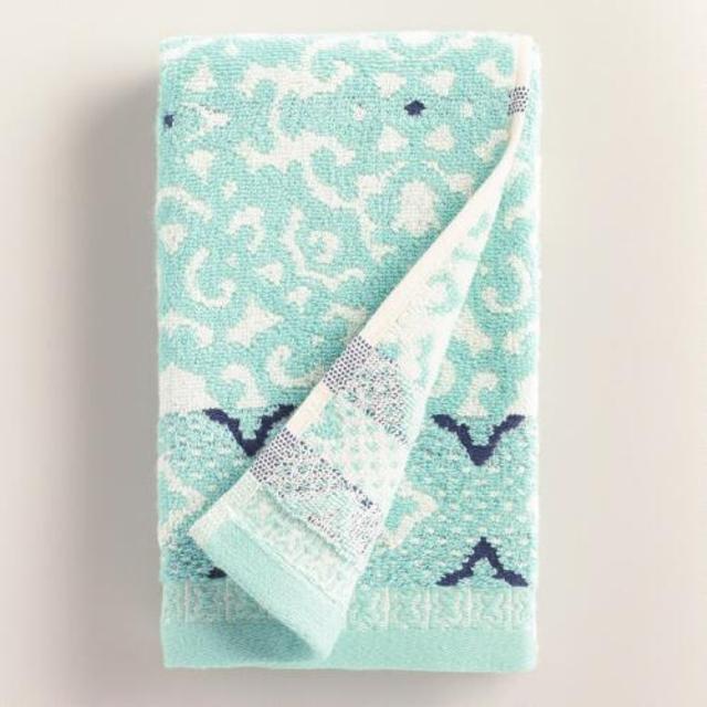 Aqua Mist Aurora Jacquard Hand Towel