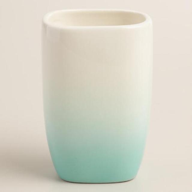 Aqua Ombre Ceramic Tumbler