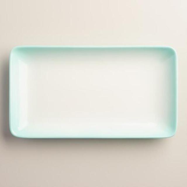 Aqua Ombre Ceramic Tray