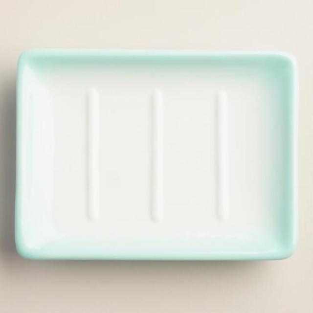 Aqua Ombre Ceramic Soap Dish