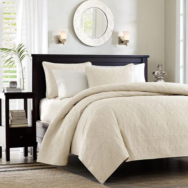 Madison Park Mansfield 3-pc. Quilted Coverlet Set - King