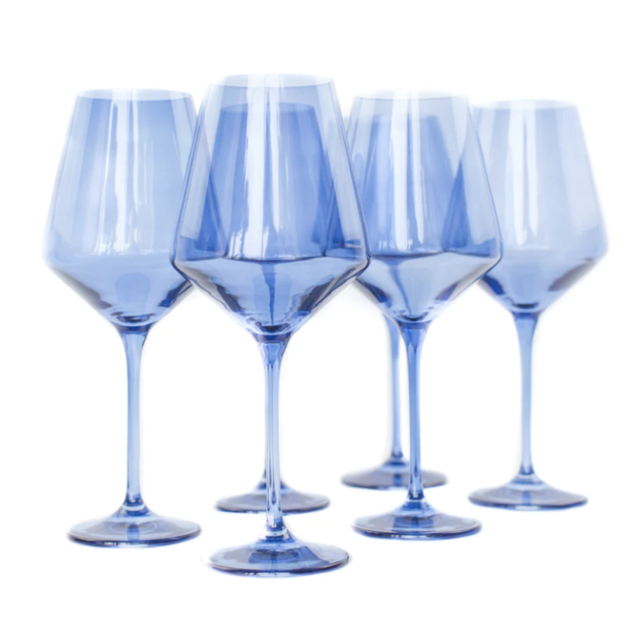 Estelle Colored Wine Stemware - Set of 6 {Cobalt Blue}