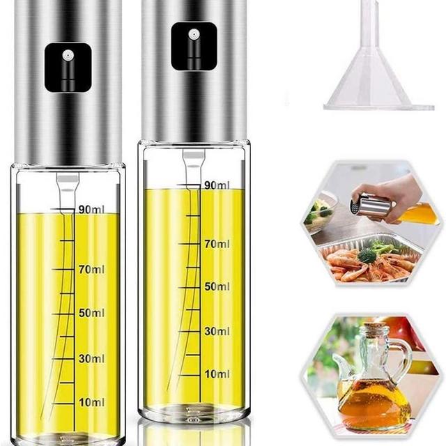 Olive Oil Sprayer, 2 Pack 100mlOil Spray for Cooking, Spray Bottle Olive Oil Sprayer Mister for Cooking, BBQ, Salad, Baking, Roasting, Grilling