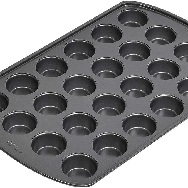 Wilton Perfect Results Premium Non-Stick Mini Muffin Pan & Mini Cupcake Pan, 24-Cavity, Steel