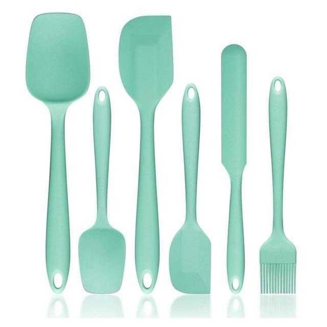 Silicone Spatula Set, G.a HOMEFAVOR Heat-Resistant Spatula - (6 Piece Set, Mint Green)