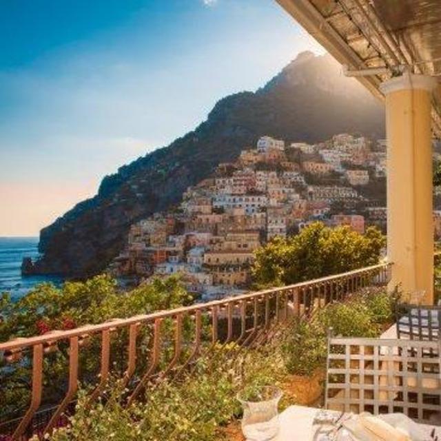Kristen & Richard & Diego Dining in Positano!