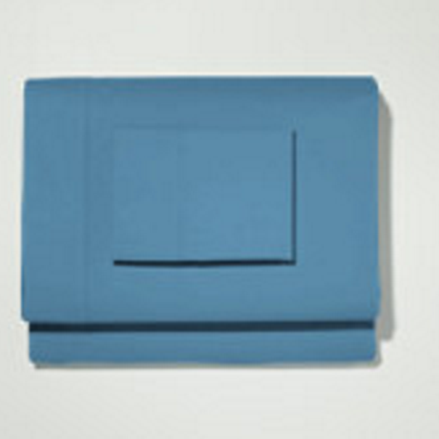 L.L. Bean Pima Cotton Percale Sheet Set-Mid-Blue