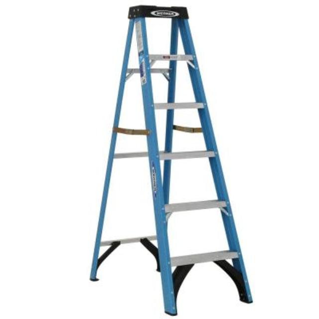 6 ft. Fiberglass Step Ladder with 250 lb. Load Capacity Type I Duty Rating