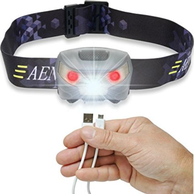 USB Rechargeable LED Headlamp Flashlight