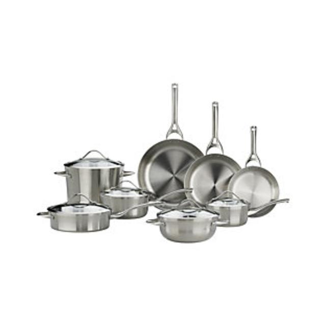 Calphalon Contemporary ™ Stainless 8-Piece Cookware Set with Double Bonus