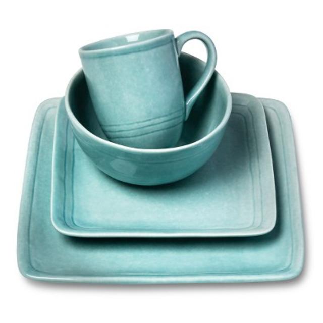 Product description page - Cooper Stoneware 16pc Dinnerware Set Teal - Threshold™