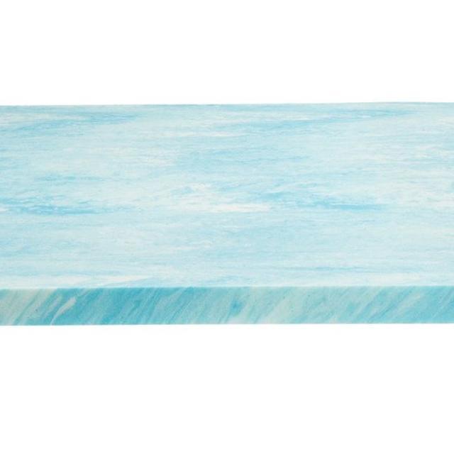 DreamFoam Bedding DF20GT2050 2" Gel Swirl Memory Foam Topper, Blue, Queen