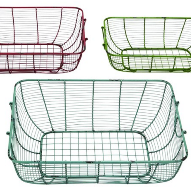 Metal Wire Basket, Set of 3