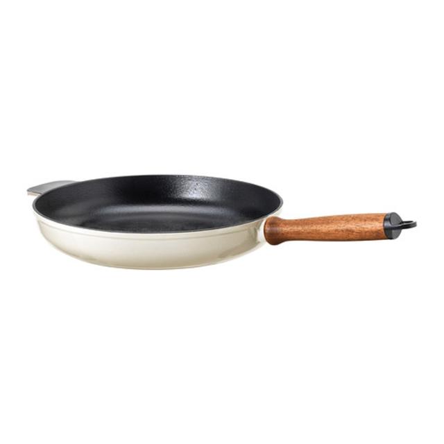 Cast iron, enamel frying pan