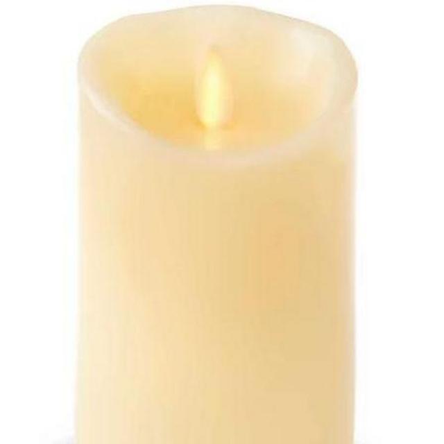 Luminara© Real-Flame Effect 4.5-Inch Pillar Candle in Ivory