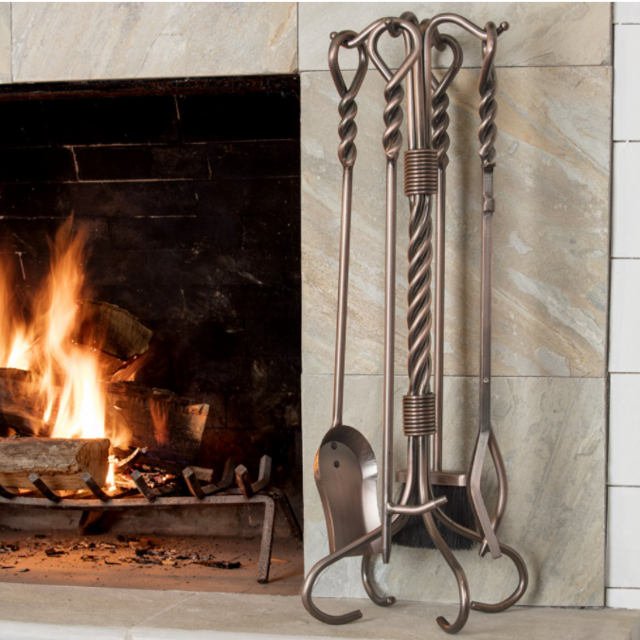 5pc Antique Copper Tool set with Ring Swirl Handles