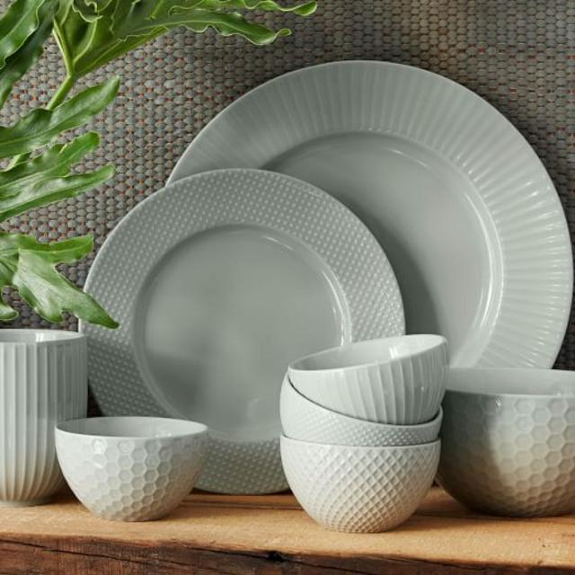Textured Dinnerware Set - Cloud