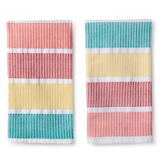 Product description page - Summer Color Blocked Kitchen Towel - Multi-Colored (2 Pack)