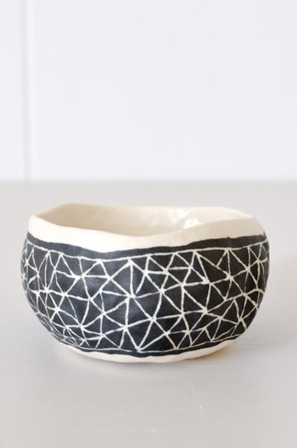 Black Etched Bowl