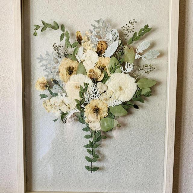 Wedding Bouquet Preservation - Pressed and Framed