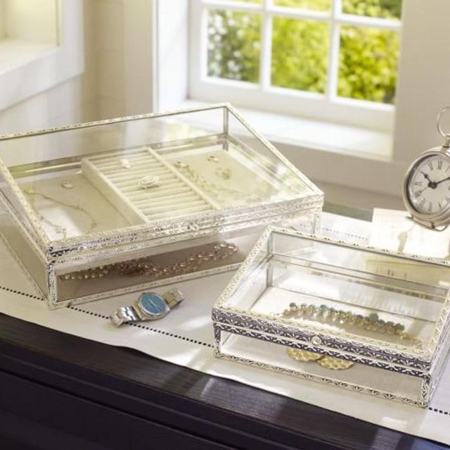 Antique Silver Jewelry Boxes Large from Pottery Barn.com