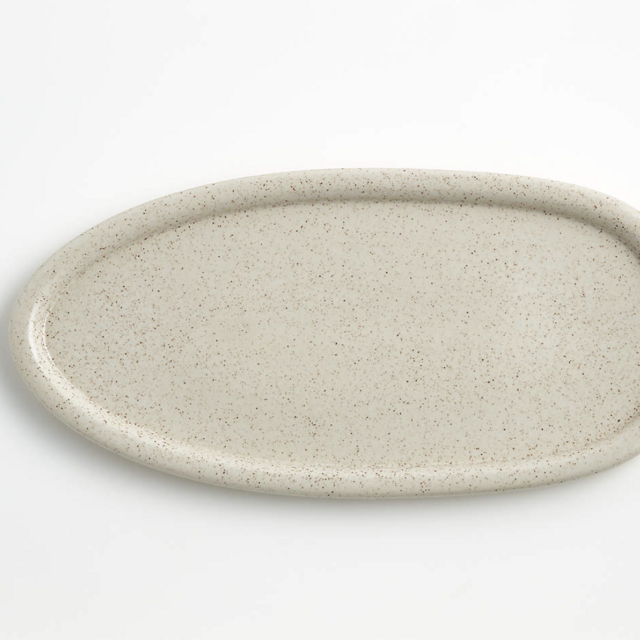 Dune Small Stone Oval Platter-Small