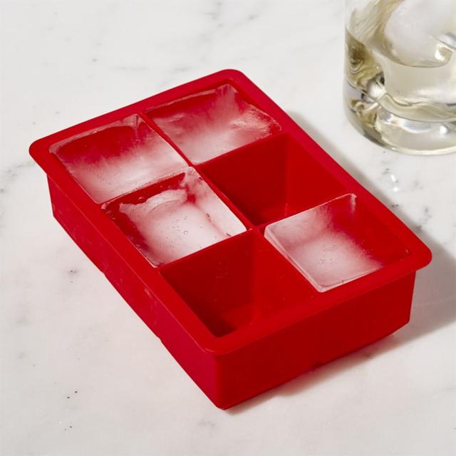 Jumbo Red Silicone Ice Cube Tray